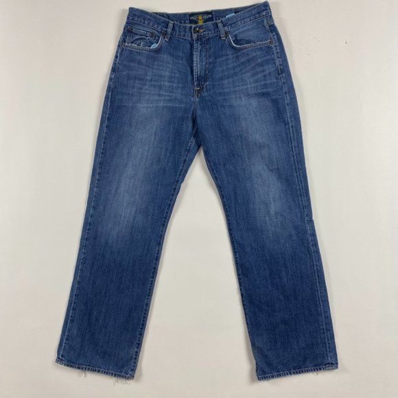 Lucky Brand Jeans 181 Relaxed Straight Mens 34 x 32 Measures 33 x 31.75 Cotton